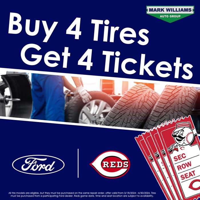 4 Tires 4 Tickets Graphic | Queen City Ford in Cincinnati OH